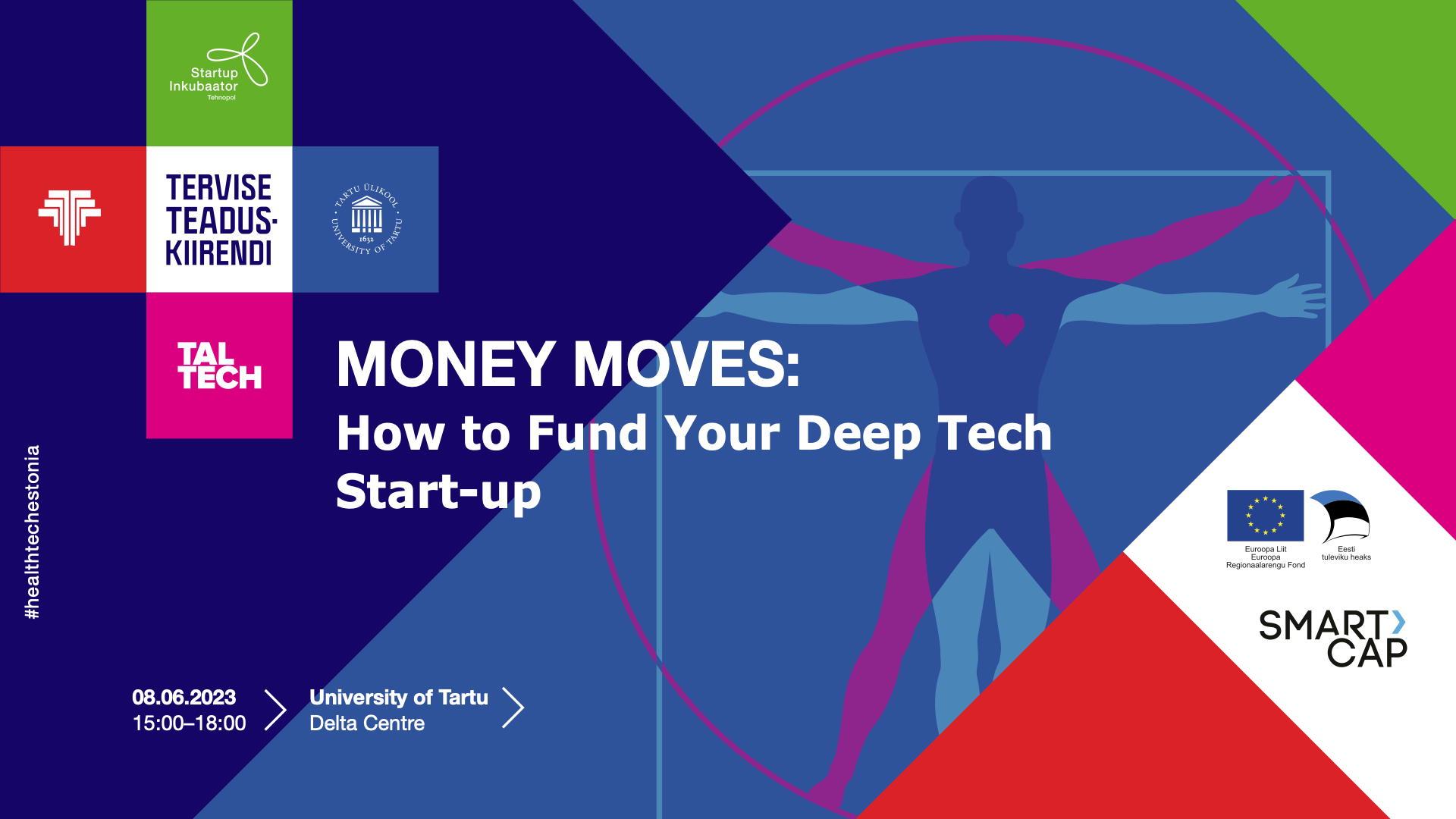 Poster for Money Moves: How to Fund Your Deep Tech Start-Up event.