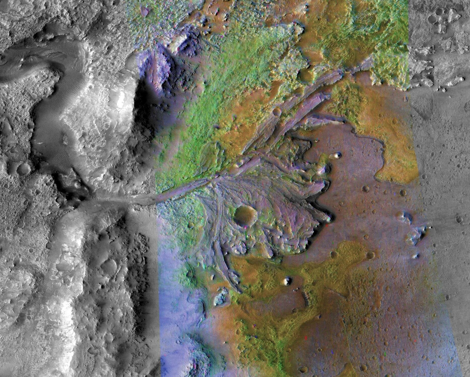 Jezero kraater Marsil. Pilt: NASA/JPL-Caltech/ASU