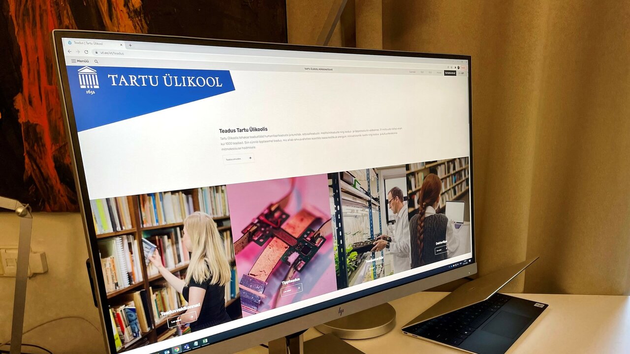 Tartu Ülikooli uue veebi teaduse rubriik