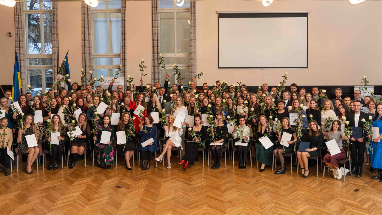 Üliõpilaste teadustööde riiklikul konkursil tunnustatute grupipilt