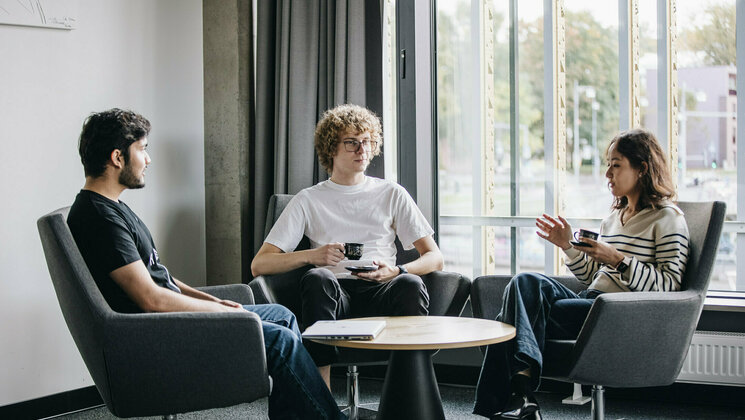 International Students in the study space