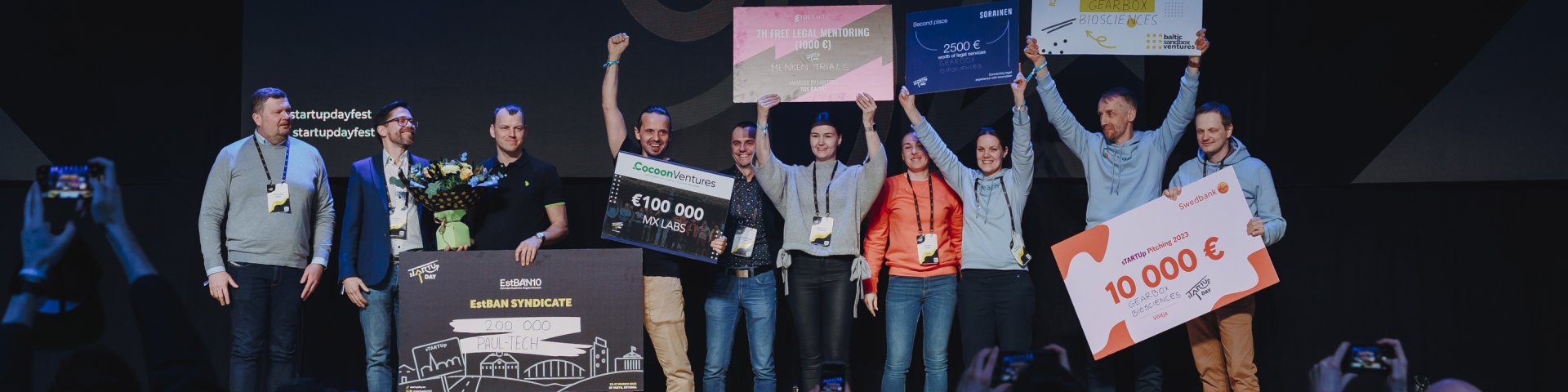 Startup Day välkkõne võistluse võitjad.
